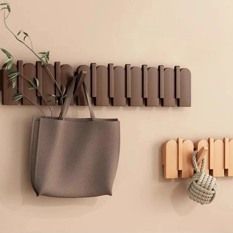 Modern Beech Wood Wall Coat Rack – 10+ Hooks, 30kg Capacity Wall Coat Rack Axl