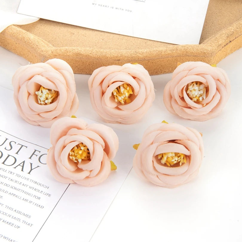 Silk Tea Rose Buds – Artificial Flowers for Home & Wedding Decor Artificial Silk Flowers Axl color 1 10pcs
