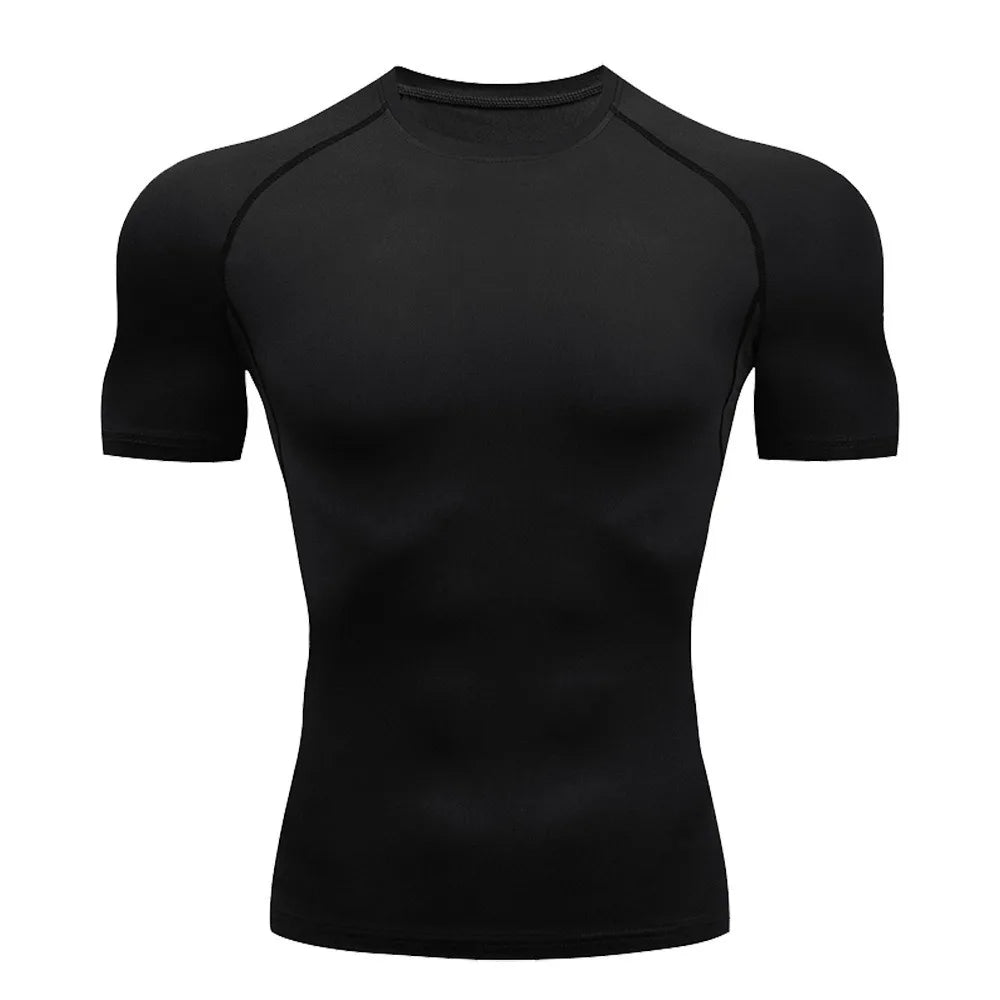 Men's Compression Gym T-Shirt – Quick Dry Fitness Sport Top Compression Sport Shirt Axl style 1 XL
