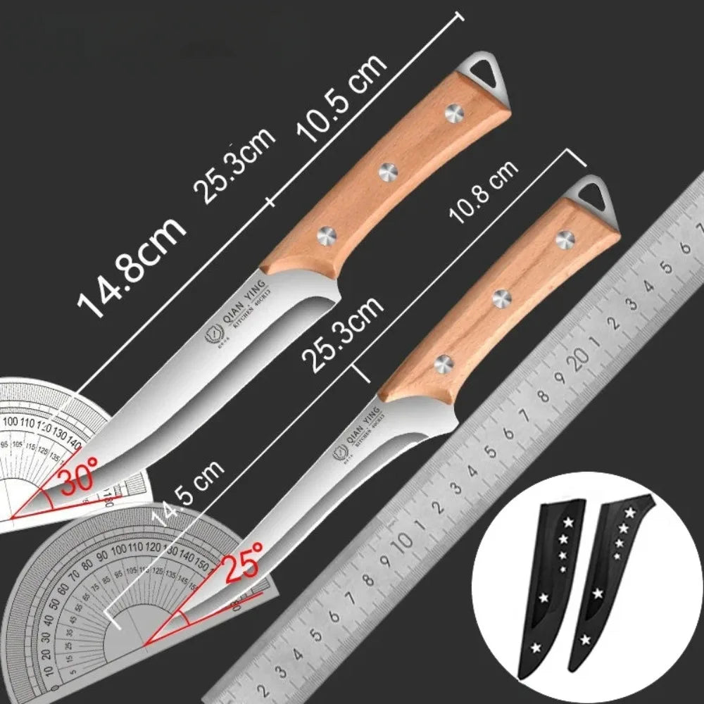 PLYS Stainless Steel Boning Knife – Forged Professional Chef Knife Boning Knife Axl 2Pcs