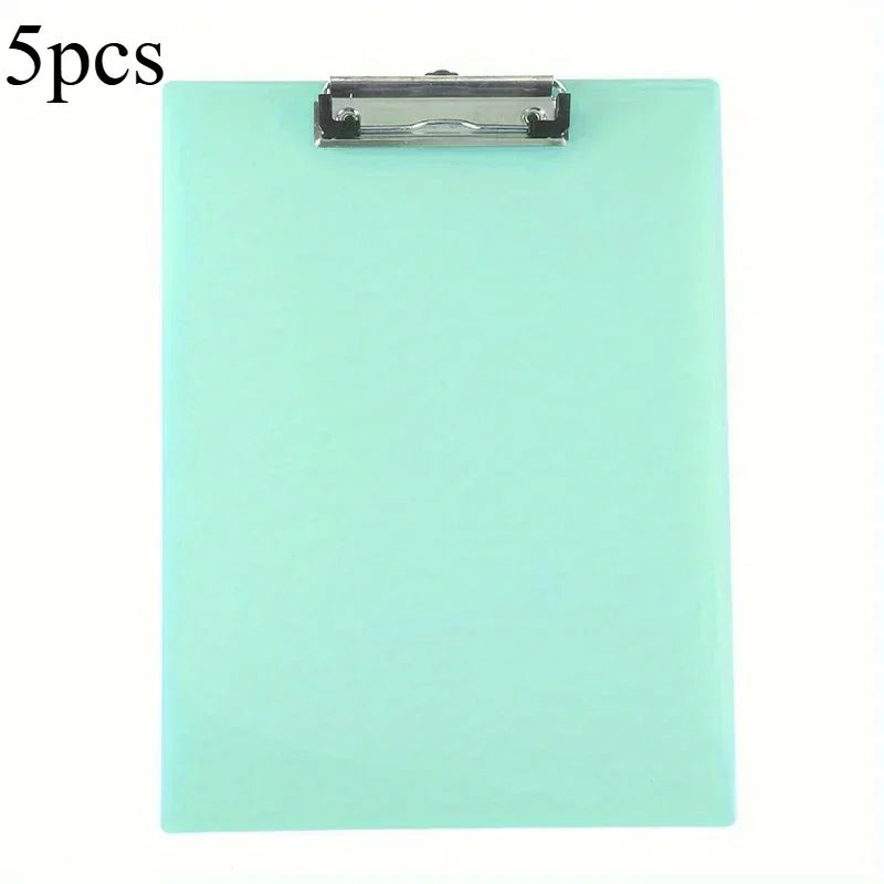 5-Pack A5 Clipboard Folder Writing Pad Holders | Kids & Office Clipboard Folder Set Axl Green-5PCS