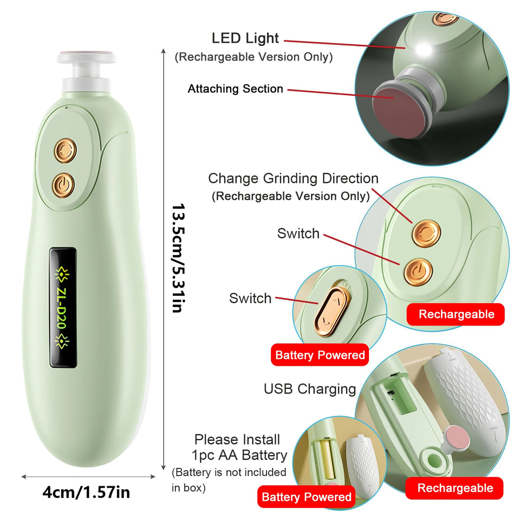 Baby Electric Nail Trimmer – Safe Infant Fingernail Polisher Baby Nail Trimmer Axl
