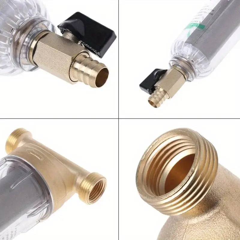 6-Point Copper Faucet Water Filter – Stainless Mesh Purifier Faucet Water Filter Axl