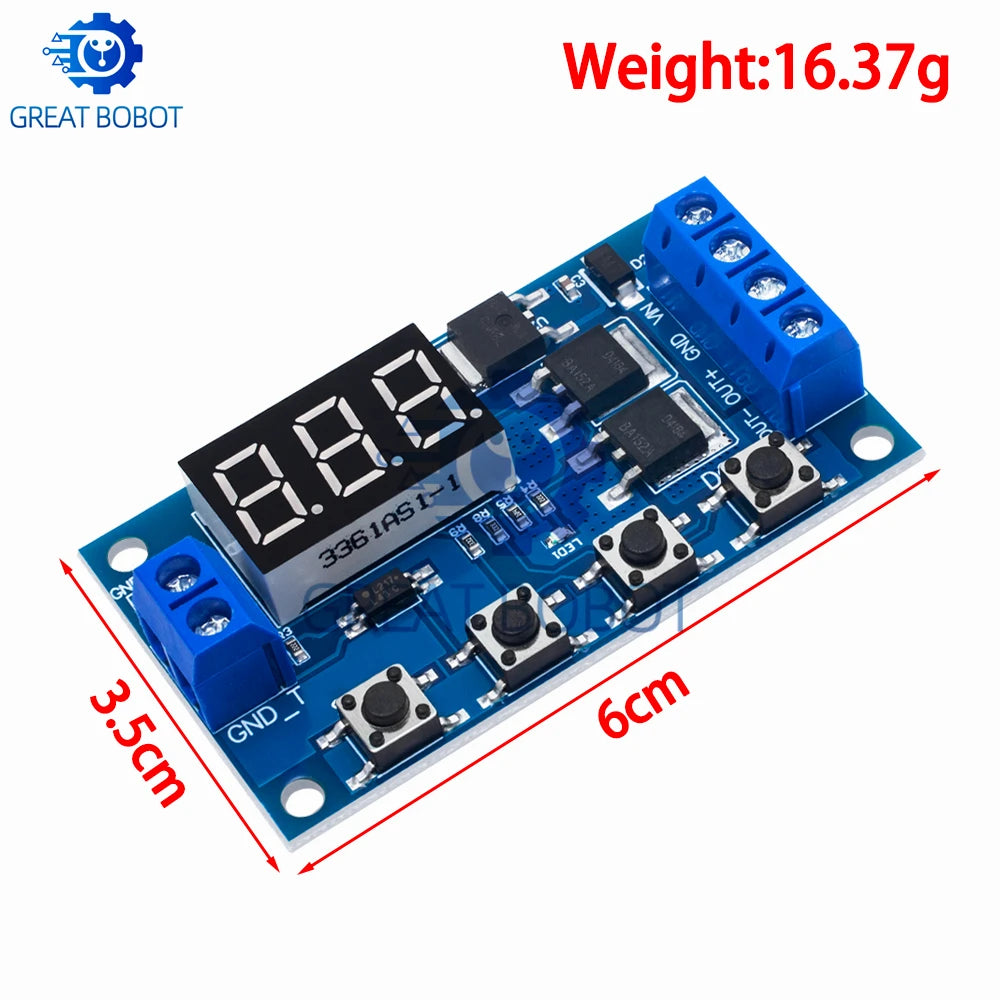 Trigger Cycle Timer Delay Switch – 12V/24V Dual MOS Module Timer Delay Switch Module Axl