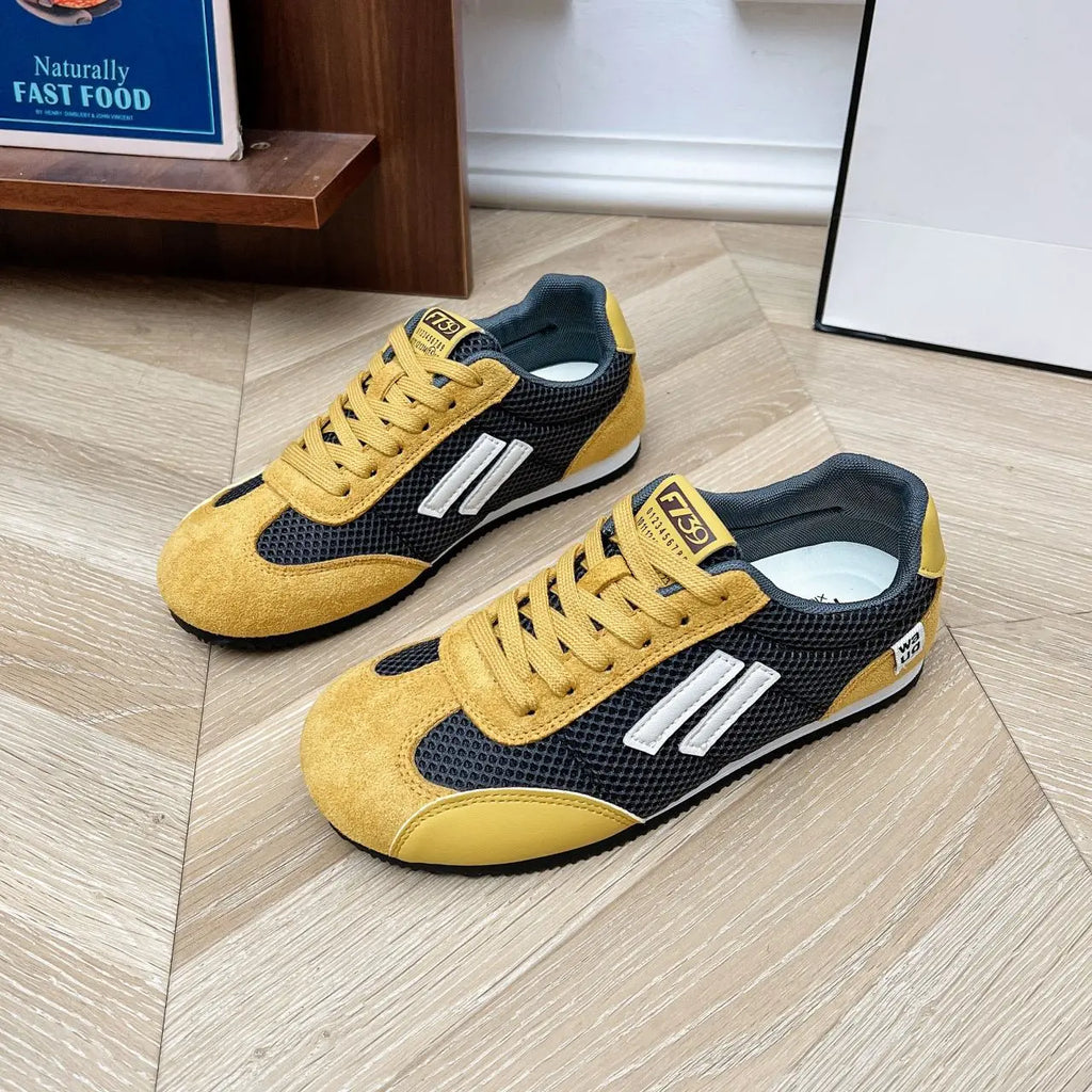 Women's Breathable Mesh Sneakers – Flat Non-Slip Outdoor Shoes Women's Sneakers Axl yellow 36