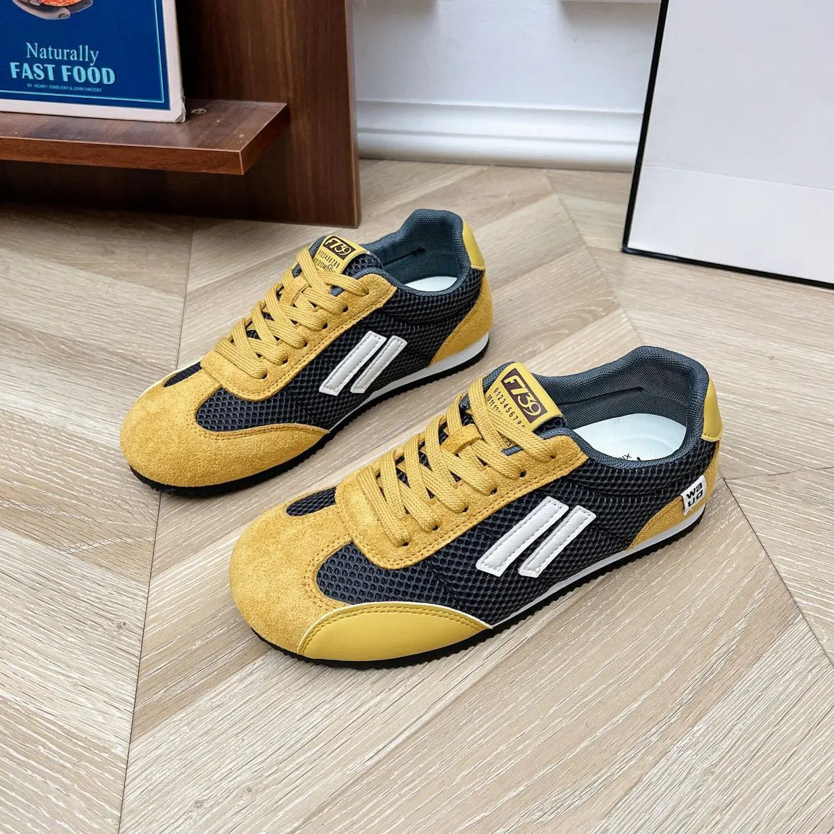Women's Breathable Mesh Sneakers – Flat Non-Slip Outdoor Shoes Women's Sneakers Axl yellow 36