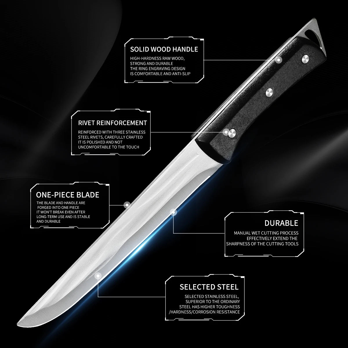 SHENJIU Handmade Boning Knife – Stainless Steel Butcher Knife Boning Knife Axl