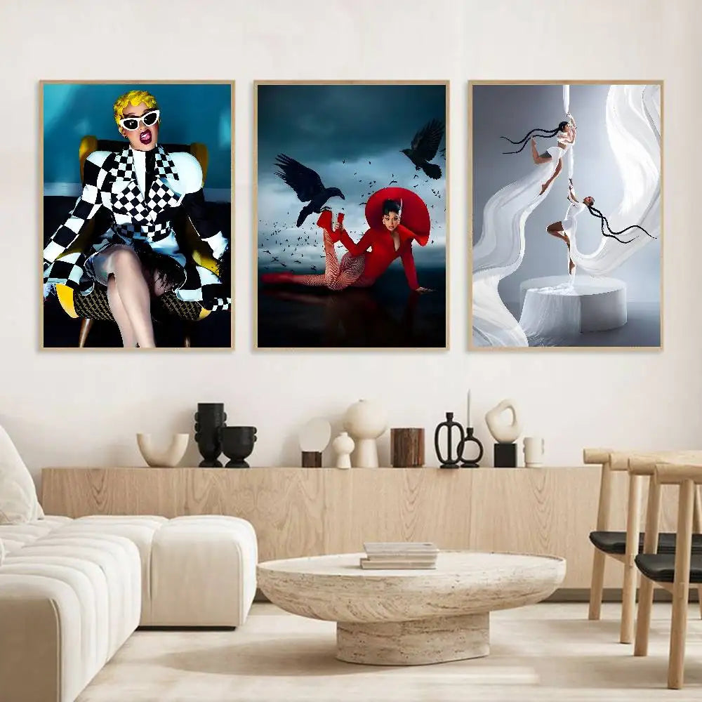 Cardi B HD Poster – Self-Adhesive Waterproof Wall Art Decor Wall Art Poster Axl
