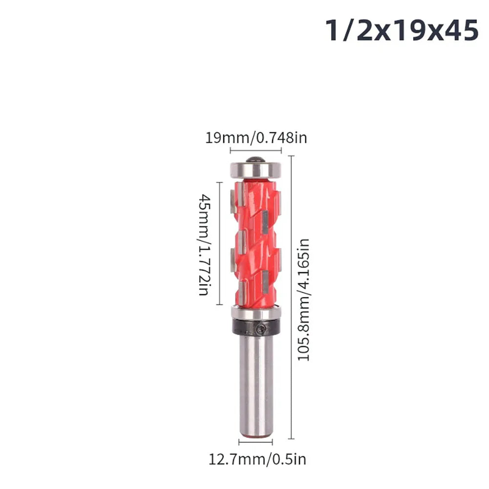 12mm 1/2" Spiral Router Bit with Bearing | Wood Trimming Cutter Spiral Router Bit Axl 12.7x19x45 China Mainland