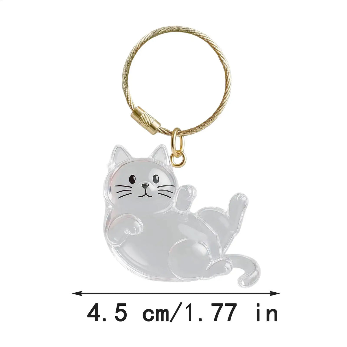 Pet Hair Keepsake Keychain – Transparent Cat Fur Storage Charm Pet Keepsake Charm Axl