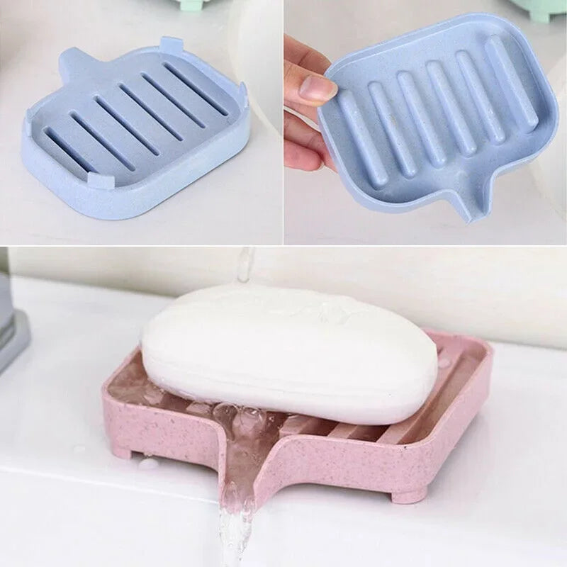 Self-Draining Silicone Soap Dish – Portable Bar Soap Holder Soap Dish Axl