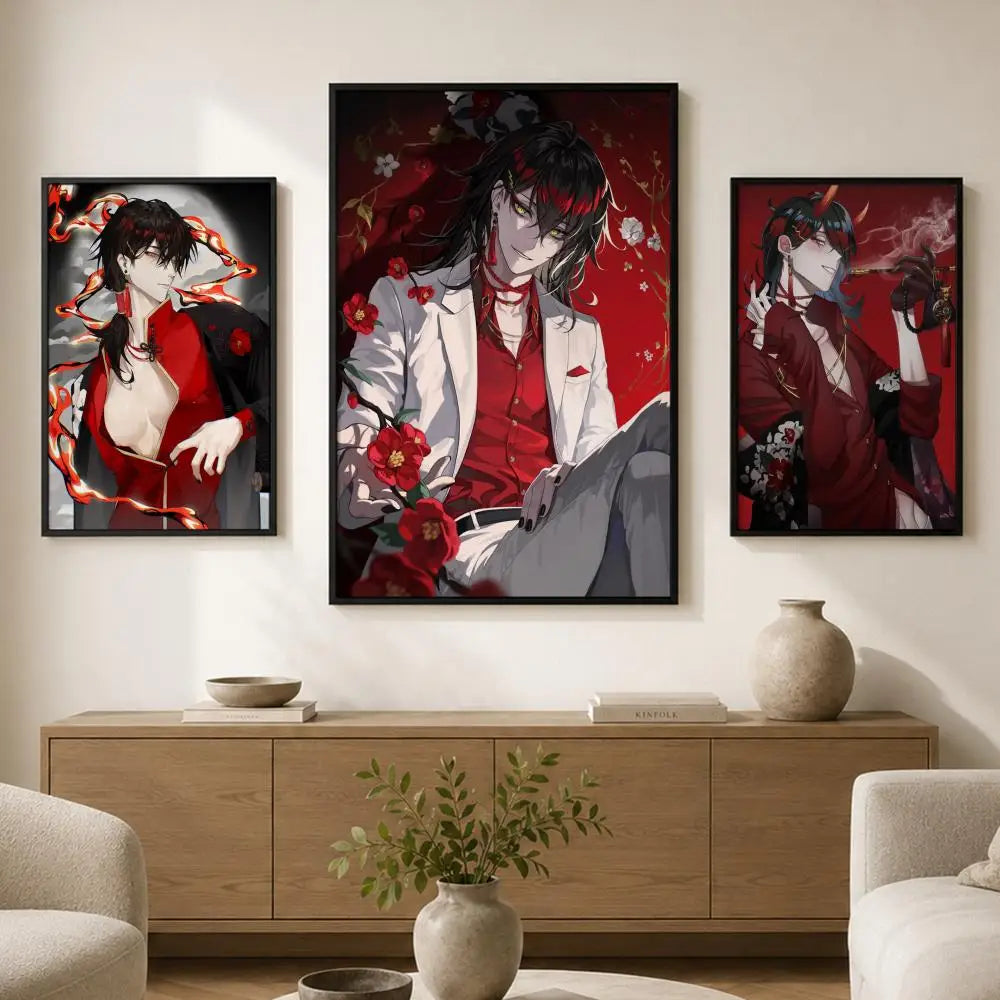 V-Vox Akuma Vtuber Waterproof PVC Peel-and-Stick Wall Poster Wall Poster Axl