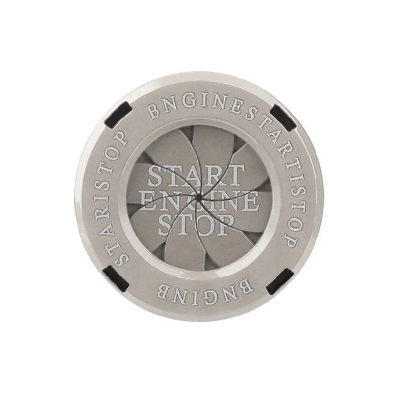 Blade Rotation Start Button Ring – Car Ignition Decoration Cover Car Interior Accessory Axl Silver