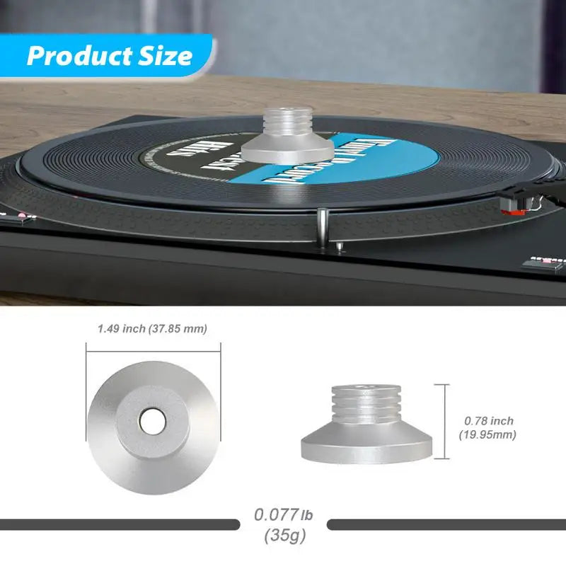 Aluminum 45 RPM Turntable Adapter for 7-Inch Vinyl Records Turntable Adapter Axl