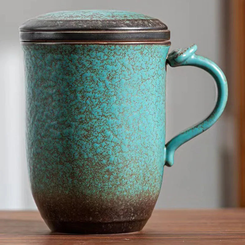 Retro Ceramic Mug – Large Japanese Style Tea & Coffee Cup Ceramic Coffee Mug Axl 301-400ml Style B