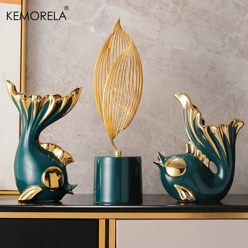 KEMORELA Abstract Ceramic Art Statue – Modern Home Decor Sculpture Ceramic Art Sculpture Axl