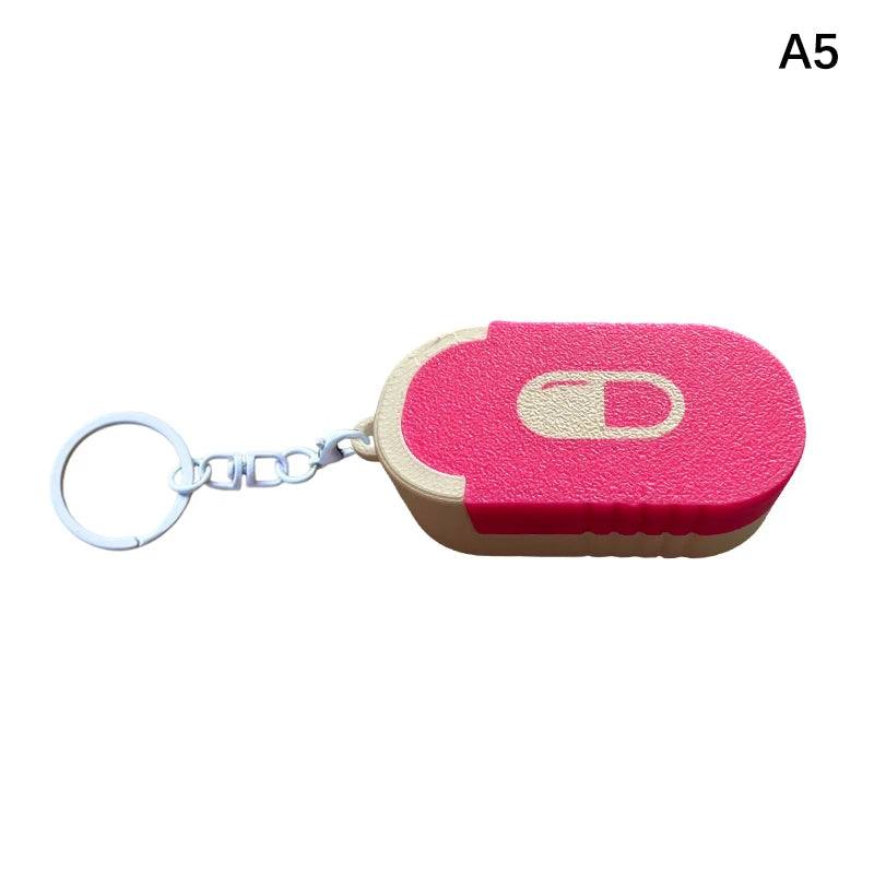 Mini Sliding Pill Box Keychain – Multi-Compartment Travel Case Pill Organizer Axl A5