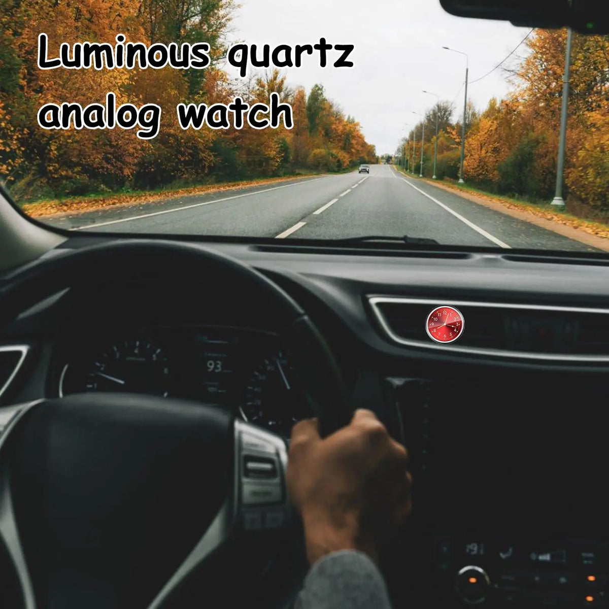Luminous Analog Car Dashboard Clock – Zinc Alloy Quartz Car Dashboard Clock Axl