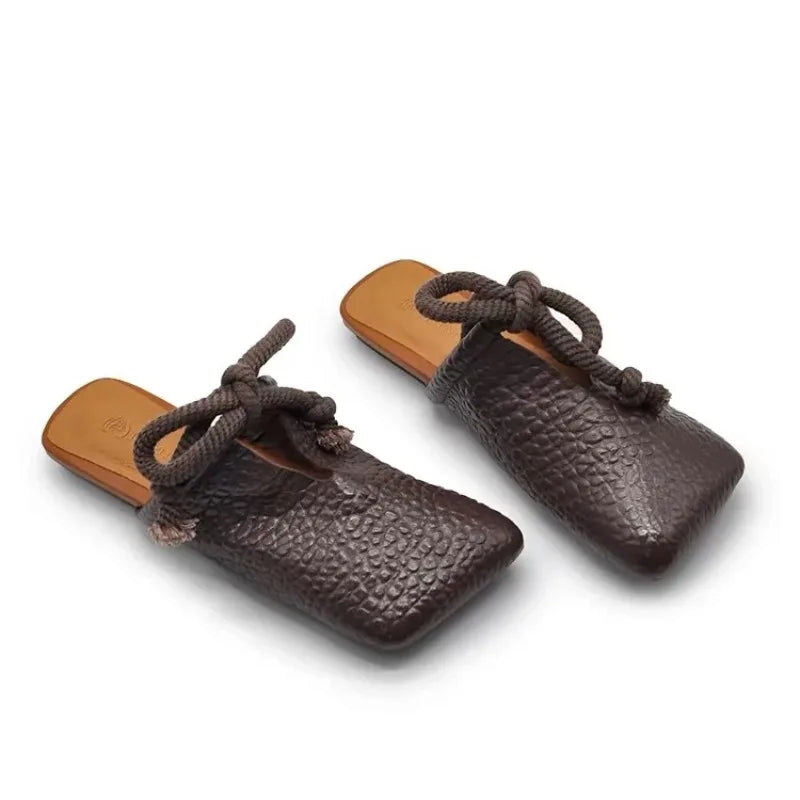 Women's Square Toe Block Heel Sandals – Summer Slip-On Block Heel Sandals Axl