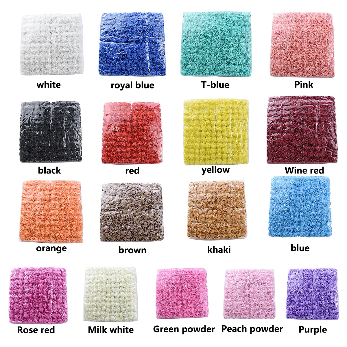 144 Pcs PE Artificial Roses – UV Protected DIY & Wedding Décor Artificial Flowers Axl