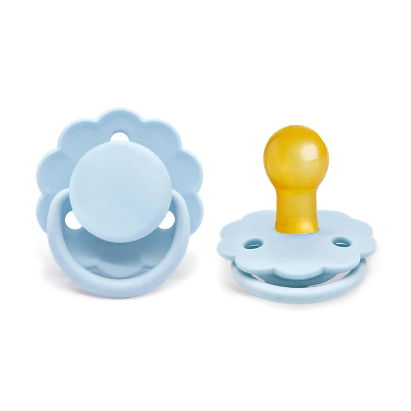 Natural Rubber Round Head Baby Pacifier | Ages 0–36 Months Baby Pacifier Axl Sky blue