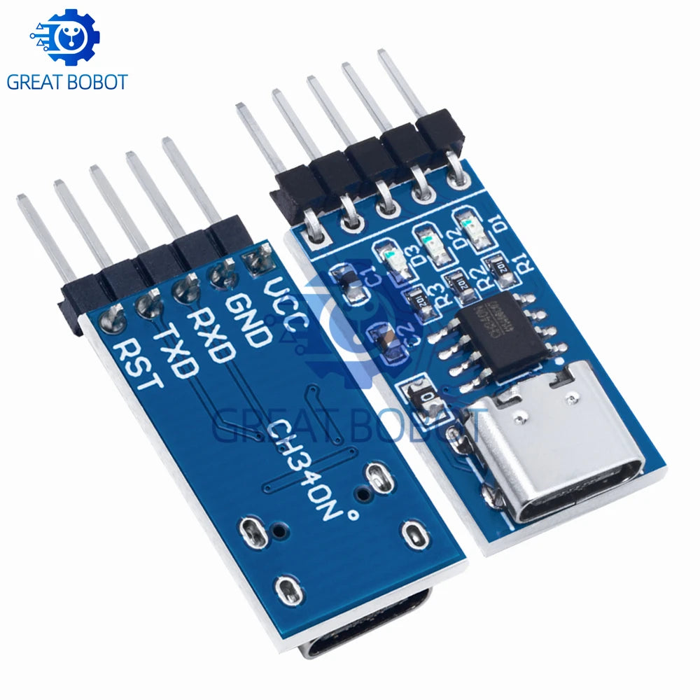 USB Type-C to TTL CH340N Serial Adapter Module 5V/3.3V USB Serial Adapter Axl