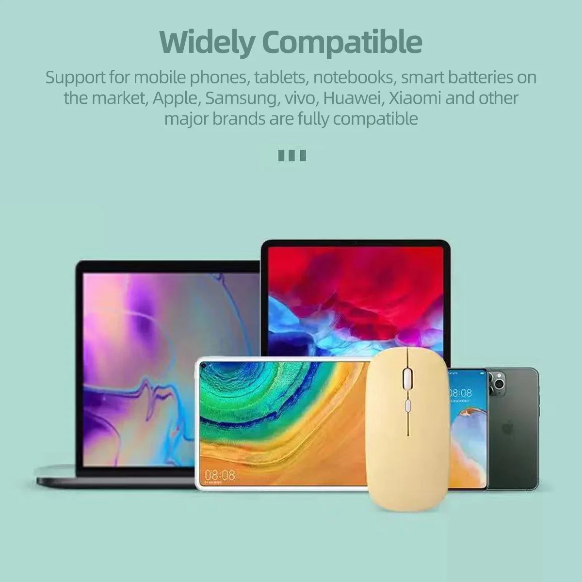 GUUGEI Bluetooth Silent Wireless Mouse – Ultra-Thin for Laptop Wireless Mouse Axl