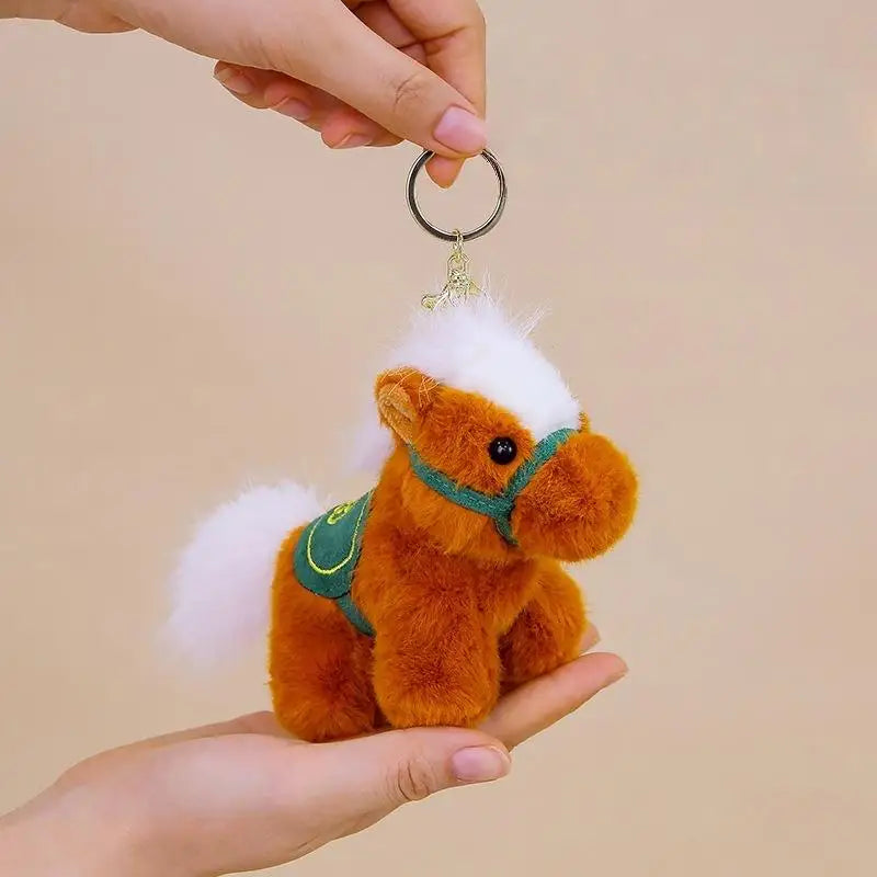 Zodiac Horse Plush Keychain – Kawaii Stuffed Bag Charm Gift Plush Keychain Charm Axl