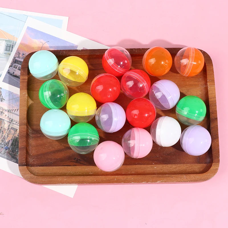 100 Pcs Empty Vending Capsules – Half Clear Half Color Balls Vending Capsules Axl