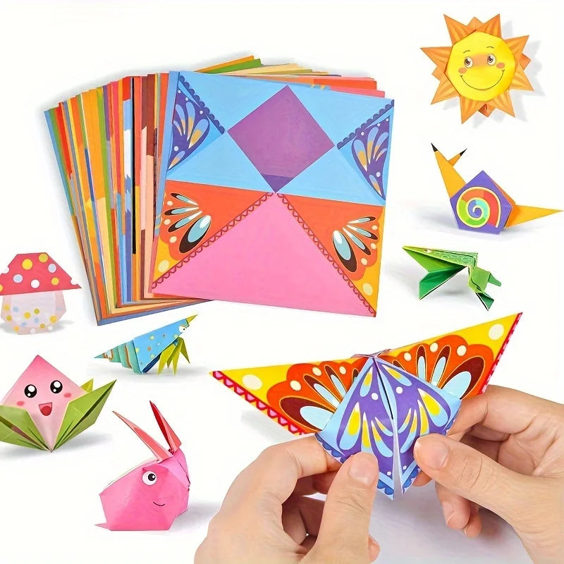 Origami Fun Kit – Guiding Book & 54 Sheets Beginner Craft Origami Craft Kit Axl