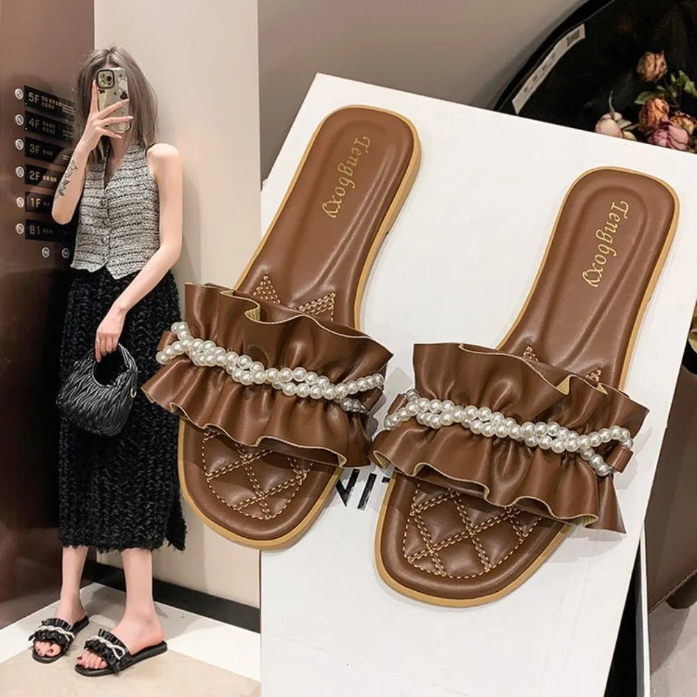 Women's Bohemian Flat Flip Flops – Summer Beach Slippers Women's Beach Sandals Axl