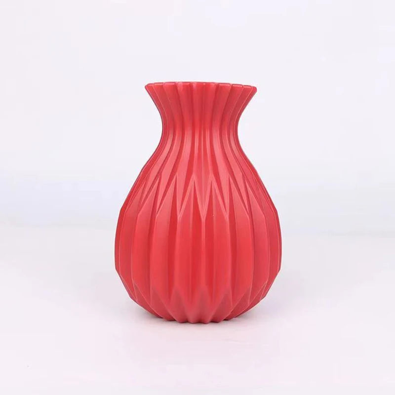 Nordic Imitation Ceramic Flower Vase – Home & Wedding Decor Decorative Flower Vase Axl Red