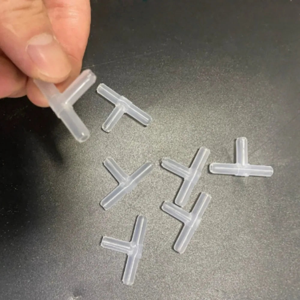 20-Pack 4mm T-Shape 3-Way Aquarium Air Tube Connectors Aquarium Air Connector Axl