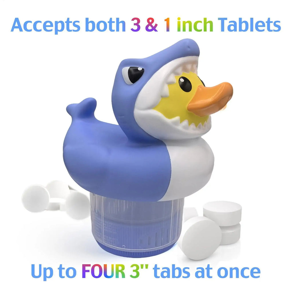 Shark Duck Pool Chlorine Floater – Large Capacity Dispenser Pool Chlorine Dispenser Axl