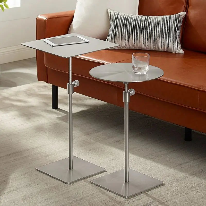 Adjustable Height Round Coffee Table | Modern Stainless Steel Coffee Table Axl