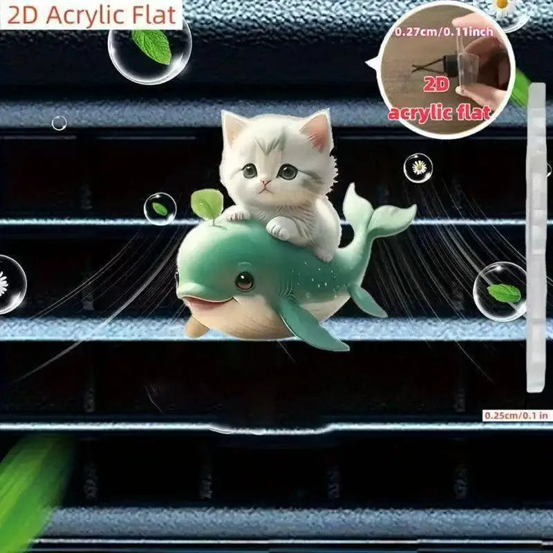 Cute Cat Car Air Vent Aromatherapy Clip | Long-Lasting Freshener Car Air Freshener Axl