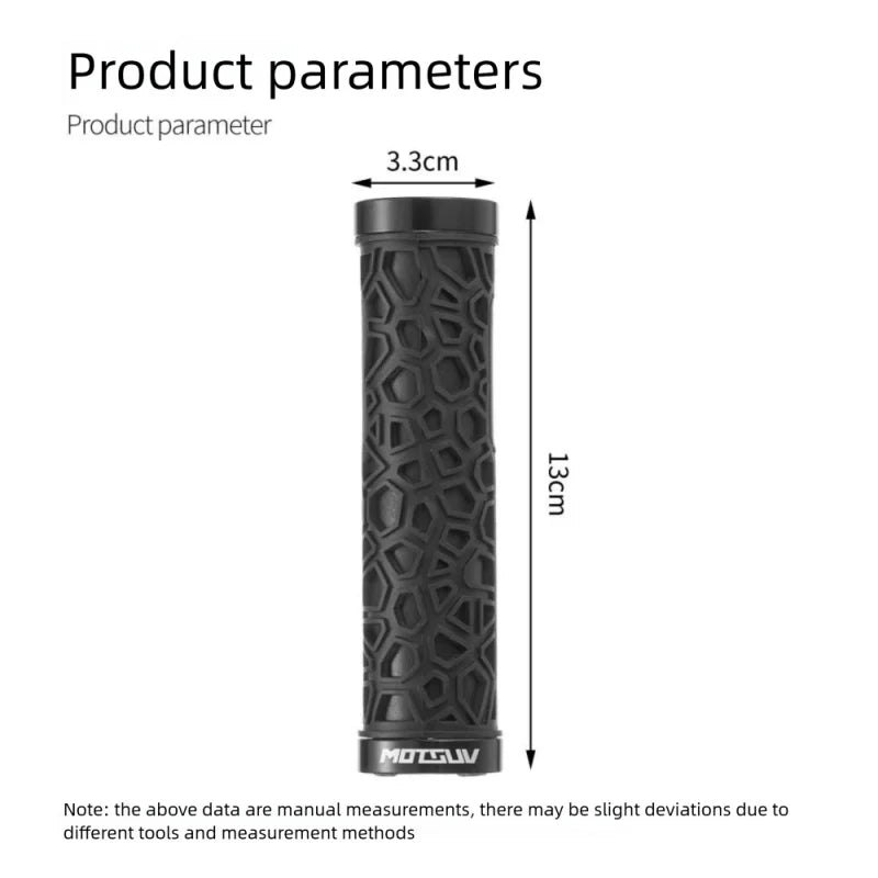 MTB Dual Lock-On Bike Handlebar Grips – Rubber & Aluminum Bike Handlebar Grips Axl