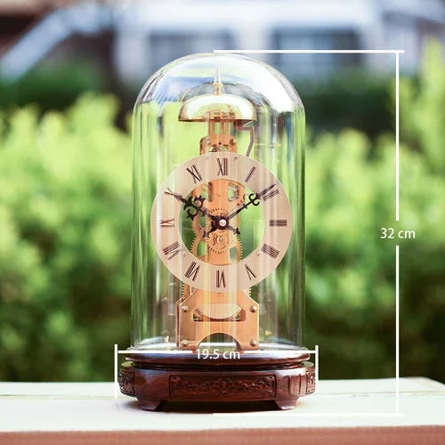Nordic Antique Mechanical Desk Clock – Gold Metal Gear 8-Inch Mechanical Desk Clock Axl Style 5