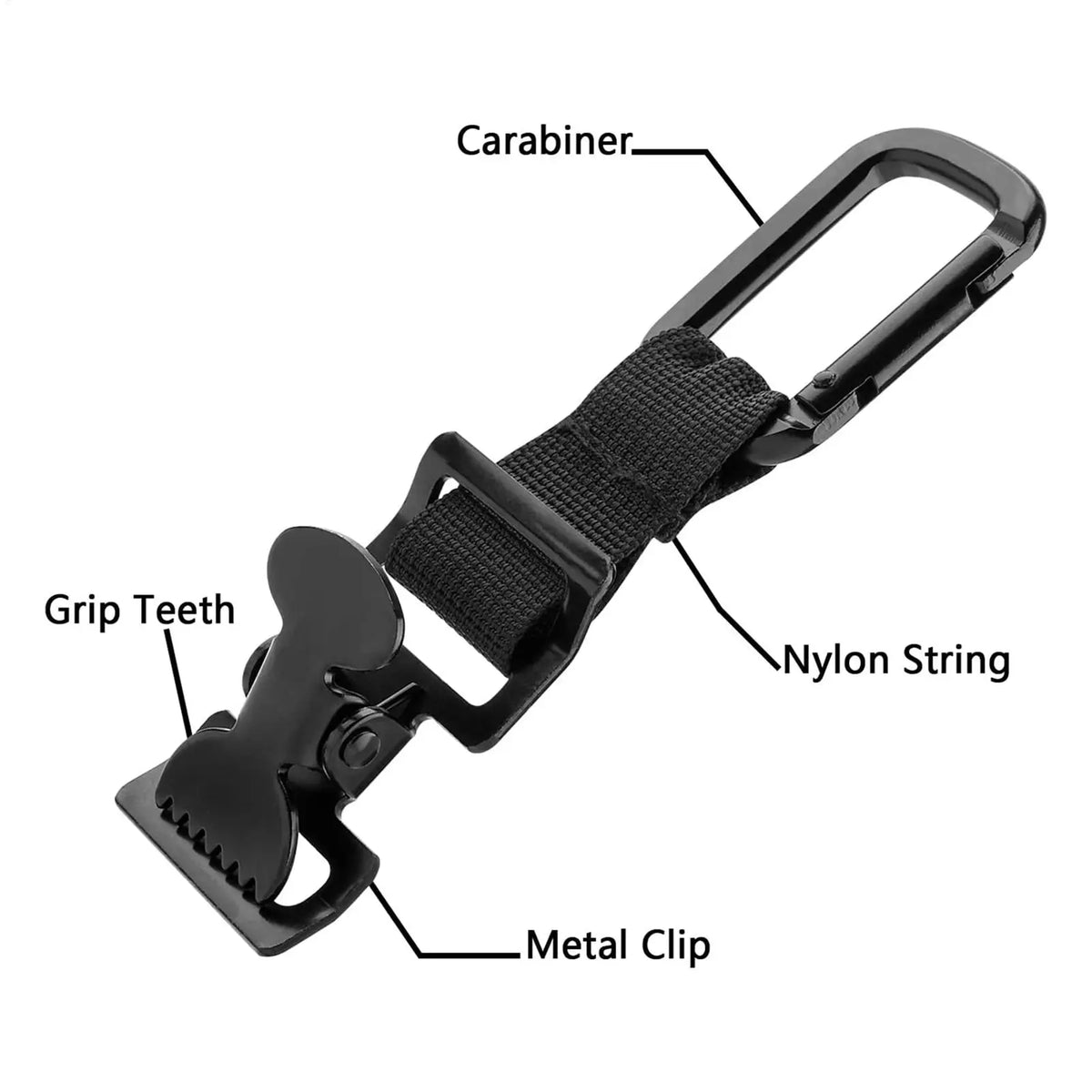 Work Glove Belt Clip Holder – Nylon Clamp for Gloves & Towels Glove Belt Clip Axl
