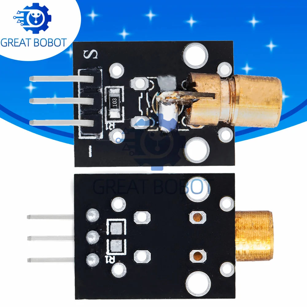 KY-008 650nm Red Laser Sensor Module 5V 5mW for Arduino DIY Laser Sensor Module Axl Default Title