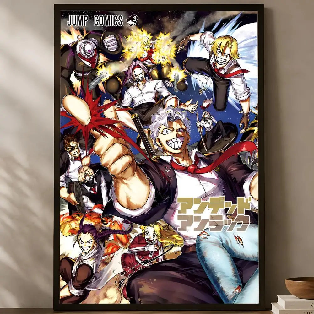 Undead Unluck Manga Poster – Self-Stick HD Waterproof Wall Art Manga Wall Poster Axl White02 50X70cmNoframe