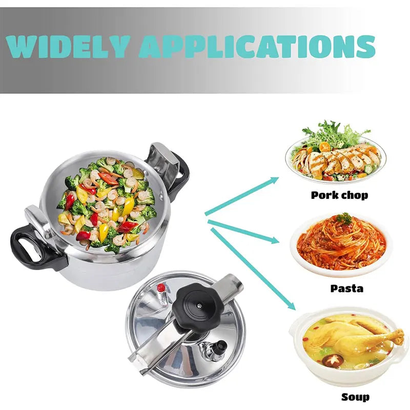 PGY 3L/5L Aluminum Pressure Cooker Canner with Safety Lock Pressure Cooker Canner Axl