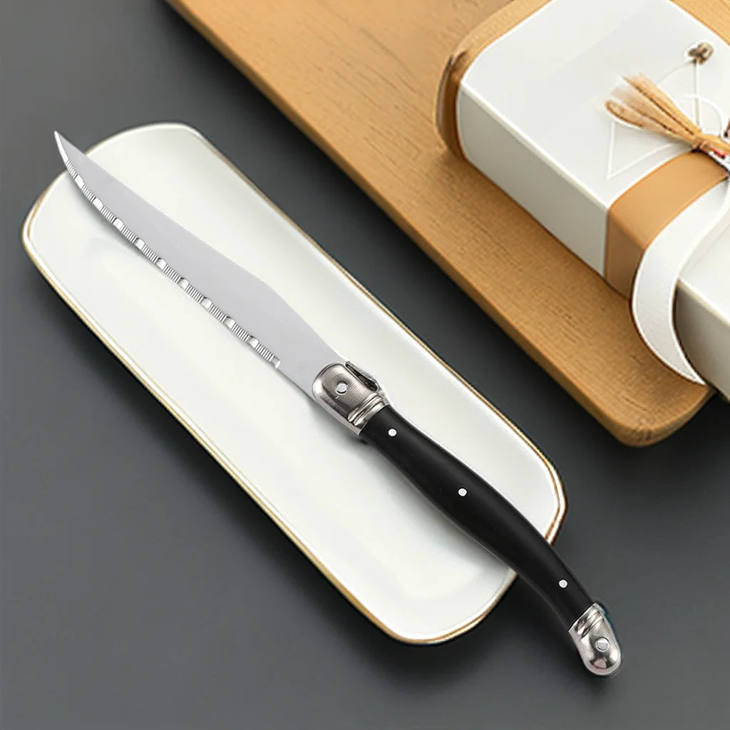 9" Laguiole Steak Knives Set – Serrated Stainless Steel 1–8 Pcs Steak Knife Set Axl