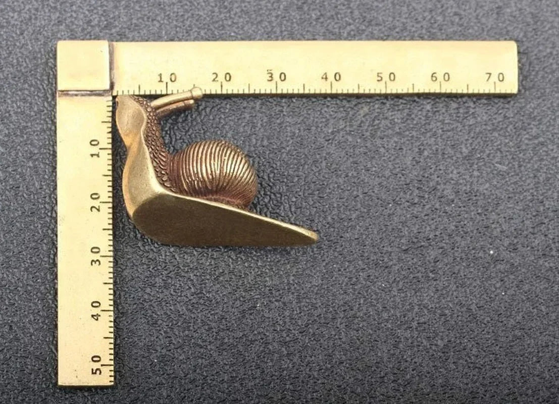 Antique Brass Snail Figurine | Solid Copper Tea Pet Desk Decor Copper Desk Figurine Axl