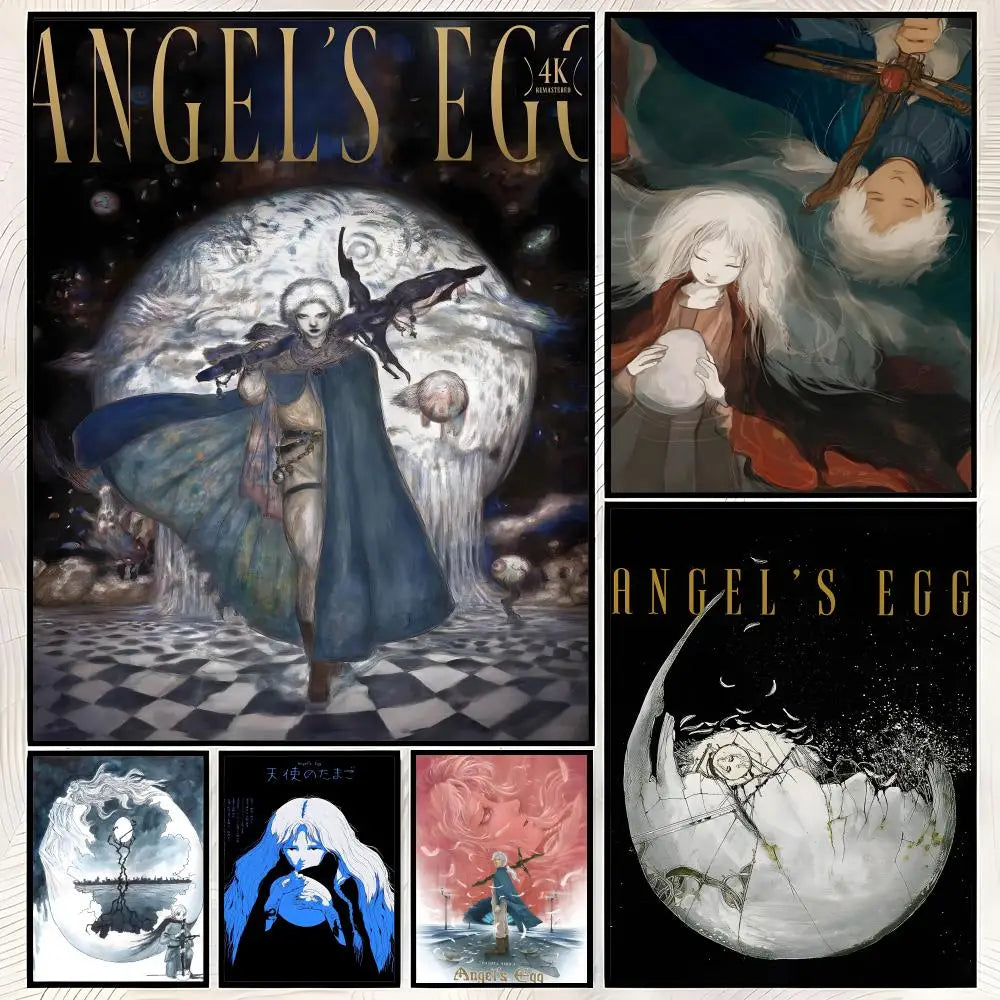 Angel's Egg Anime Self-Stick HD PVC Wall Art Poster Anime Wall Poster Axl