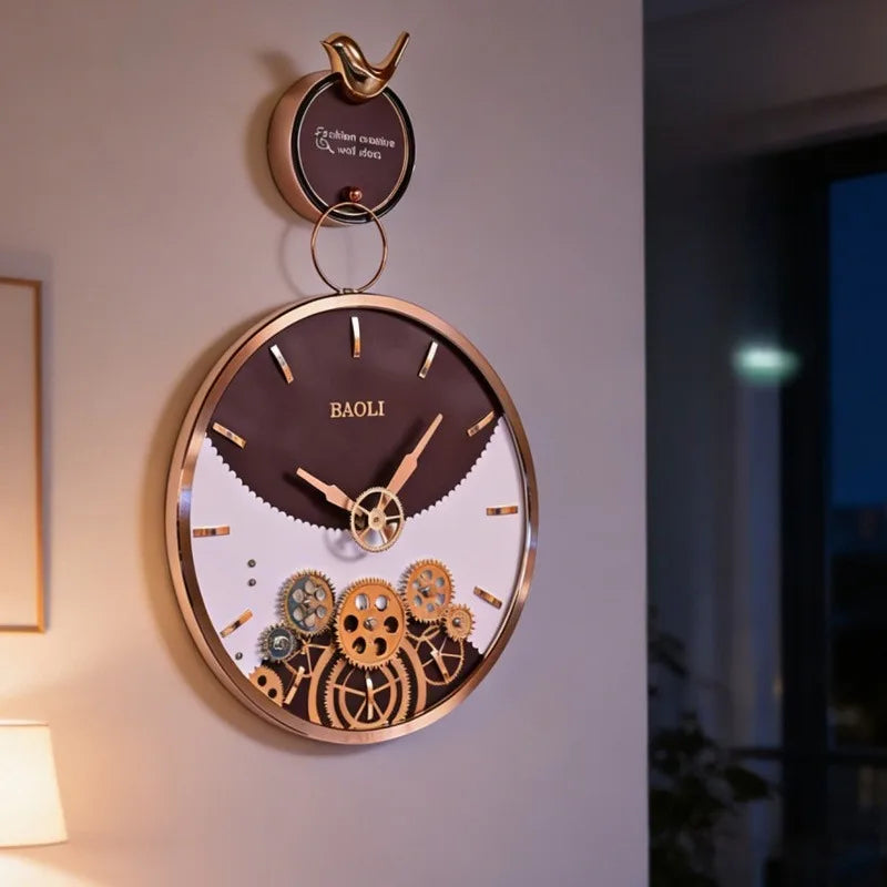 Modern Silent Wall Clock – Minimalist Geometric Living Room Decor Wall Clock Axl