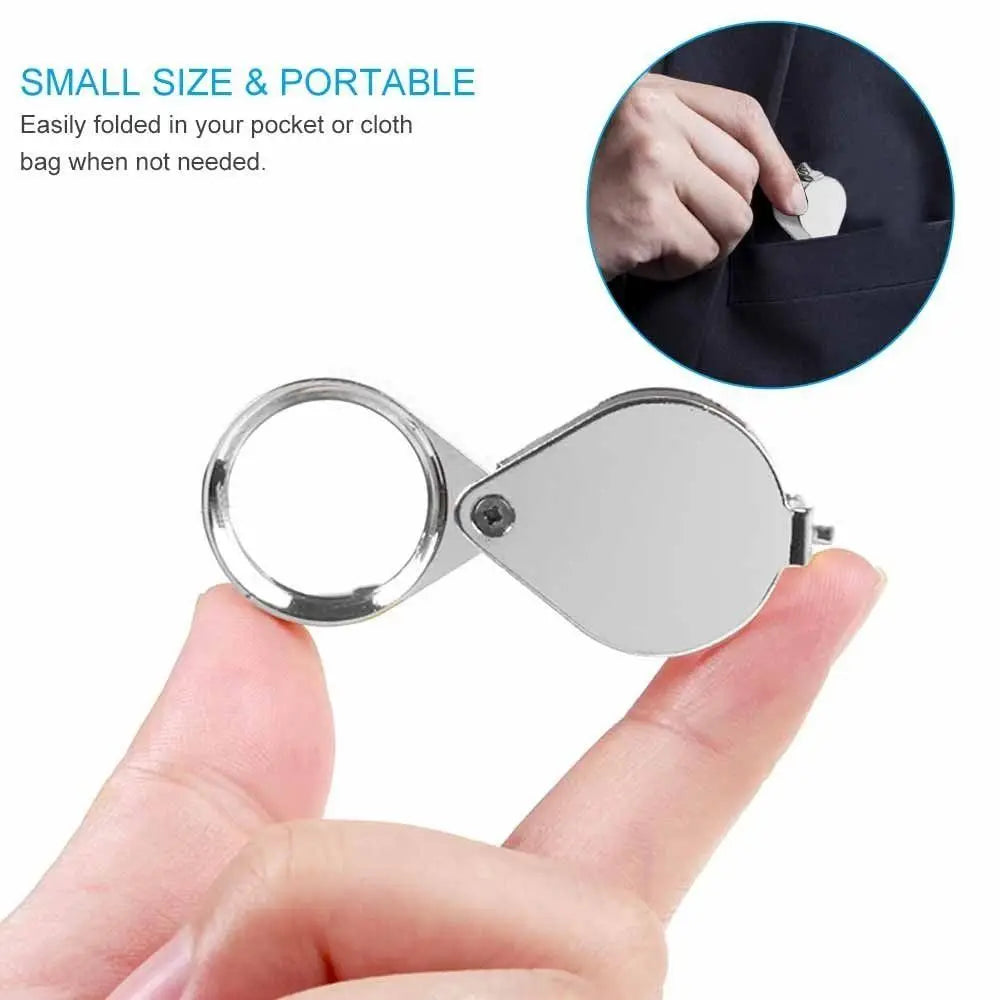 Mini Pocket Loupe 10x 20x 30x – Jewelry Magnifying Glass Jewelry Magnifying Loupe Axl