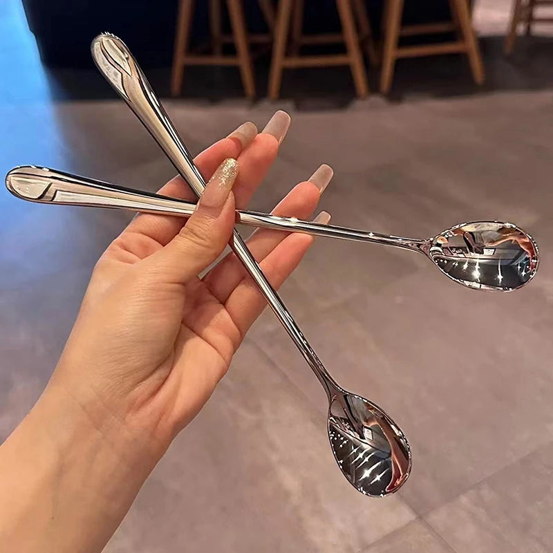 Stainless Steel Long Handle Stirring Spoon – Dessert & Kitchen Kitchen Stirring Spoon Axl