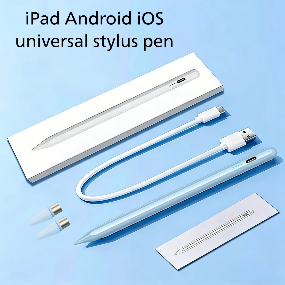 Universal Stylus Pen with Power Display – iPad, Tablet & Phone Tablet Stylus Pen Axl ZP4- blue-01