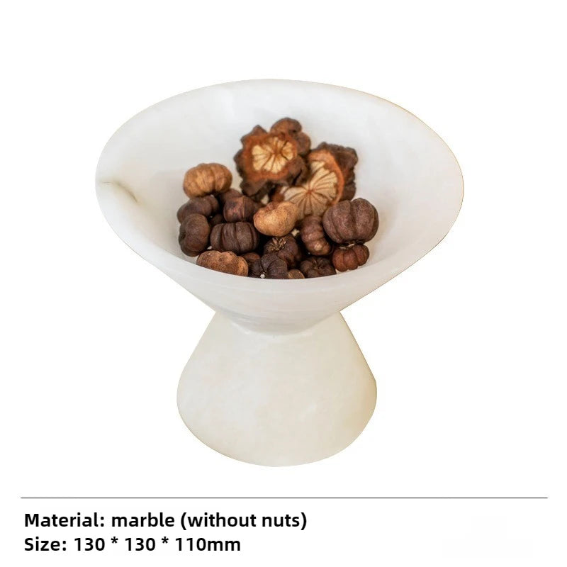 Marble Decorative Fruit Tray – Modern Home Décor Bowl Decorative Marble Tray Axl Style B